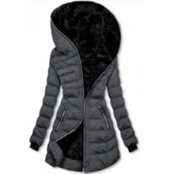 Slim Zipper Zipper Mid-Length Women's Cotton Padded Overcoats -Rountine Shop 036a6dd0 c4aa 421b b12d a827262bf753
