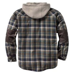 Fleece Patchwork Plaid Hooded Casual Men's Jacket -Rountine Shop 09e9deab 2020 4d6c a0c6 518a165fe3fc