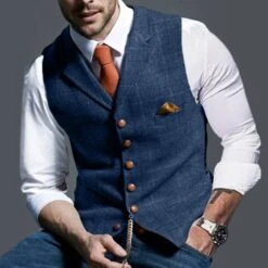 Notched Lapel Button Color Block Single-Breasted Men's Waistcoat -Rountine Shop 0a888d07 ddc8 4e4d a8ea ce36f4db65b7