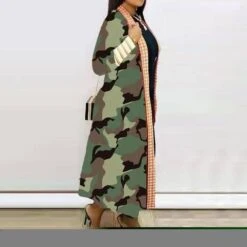 Patchwork Long Slim Women's Trench Coat -Rountine Shop 0f782233 df5c 4717 aee1 7d1629102a65