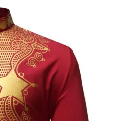 Casual Print Stand Collar Fall Men's Shirt -Rountine Shop 19796bf3 e438 4afc b63a 21bcb652c001