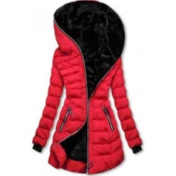 Slim Zipper Zipper Mid-Length Women's Cotton Padded Overcoats -Rountine Shop 1a29c5c2 7d1f 4e77 8395 fd3689af0123