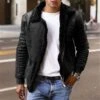 Lapel Patchwork Plain England Men's Jacket