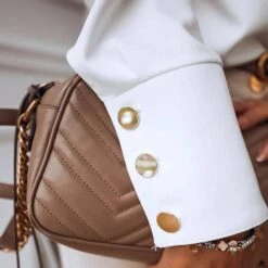 Patchwork Regular Plain Standard Slim Women's Blouse -Rountine Shop 2016cd9f bd4b 4e93 9e31 f22b2f00c0fd