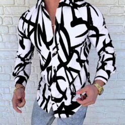 Slim Standard Print Slim Men's Shirt