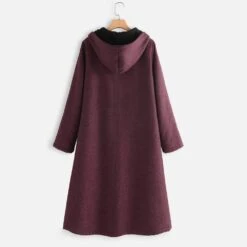 A Line Pocket Thick Zipper Long Plus Size Women's Overcoats -Rountine Shop 293cbe75 c531 4b95 91d7 8fdacb0060d5