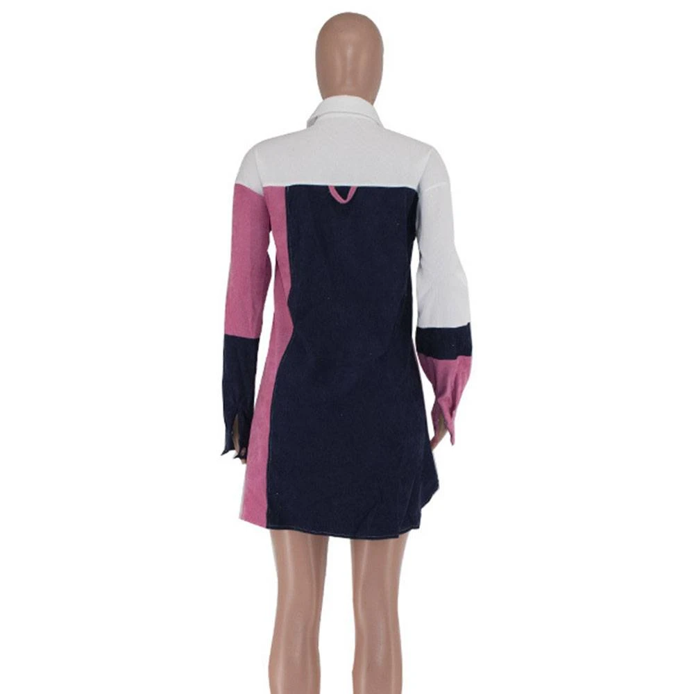 Patchwork Single-Breasted Loose Long Sleeve Mid-Length Women's Jacket 20 Patchwork Single-Breasted Loose Long Sleeve Mid-Length Women's Jacket - Image 20