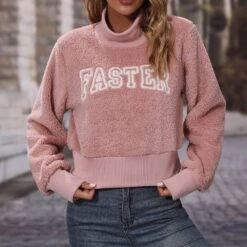 Regular Letter Patchwork Fall Women's Hoodie