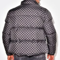 Standard Print Stand Collar Plaid England Men's Down Jacket -Rountine Shop 36ebc13d 63c7 4783 91db 621c7c38f9d9