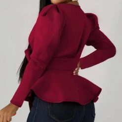 Bowknot Plain Long Sleeve Women's Blouse -Rountine Shop 372ba7aa c091 48fc a75c bd04c74d4b43