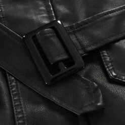 Mid-Length Plain Stand Collar Fashion Men's Leather Jacket -Rountine Shop 37b4b598 b474 493d ab55 99c167f7c542