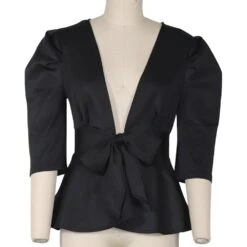 Lace-Up Plain Puff Sleeve Half Sleeve Women's Blouse 17 Lace-Up Plain Puff Sleeve Half Sleeve Women's Blouse -Rountine Shop 398fdb2b 5811 4d1a bcf9 2af9b6faba38