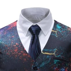 In Stock V-Neck Color Print Slim Men's Vest -Rountine Shop 4163bb99 08b8 4e7d b622 3d164f3d48f3