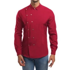 Plain Fashion Button Lapel Fall Men's Shirt -Rountine Shop 44e61c47 e941 4e0f a766 a6eeba729654