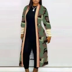 Patchwork Long Slim Women's Trench Coat -Rountine Shop 45af55d4 26bf 4cd4 bb8a 15d6d51ce197