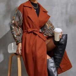 Loose Long Patchwork Office Lady Winter Women's Overcoat -Rountine Shop 48cead0d 5e1c 42ef bdf1 81b5927ddddd