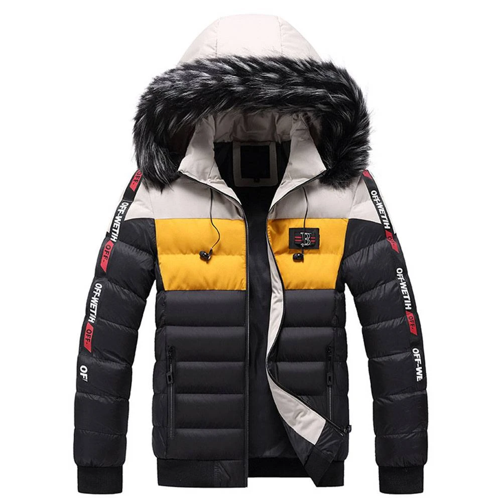 Stand Collar Print Letter Standard Zipper Men's Down Jacket 4 Stand Collar Print Letter Standard Zipper Men's Down Jacket - Image 4