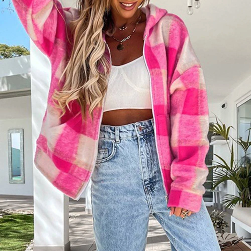 Long Sleeve Zipper Loose Regular Shacket Women's Jacket 6 Long Sleeve Zipper Loose Regular Shacket Women's Jacket - Image 6