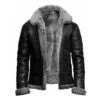 Lapel Standard Zipper Casual Men's Leather Jacket