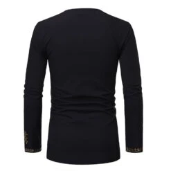 Dashiki African Fashion Style V-Neck Golden Print Casual Color Block Men's Shirt -Rountine Shop 5f572694 9fc7 4cb0 abdd 5335bd170d46