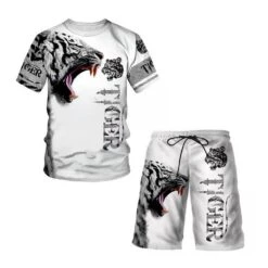 Casual T-Shirt Print Letter Summer Men's Outfit