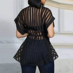 Plain See-Through Women's Blouse -Rountine Shop 64b770db 737a 4109 82ee 457fc25eac64