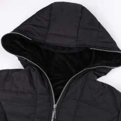 Slim Zipper Zipper Mid-Length Women's Cotton Padded Overcoats -Rountine Shop 6df90d4a 1264 4054 8c47 5ac62a30876b