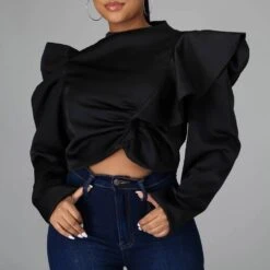 Stand Collar Plain Patchwork Long Sleeve Pullover Women's Blouse 12 Stand Collar Plain Patchwork Long Sleeve Pullover Women's Blouse -Rountine Shop 6ea9cb13 77f8 486a a11e 62ed14aad25d