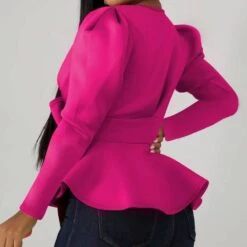 Bowknot Plain Long Sleeve Women's Blouse -Rountine Shop 78822374 d5b1 4f0f 91c8 11145374bd03