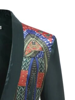 African Print Slim One Button Men's Blazer -Rountine Shop 7cd85a50 6082 4b8a a27f 140dae0ccaf3