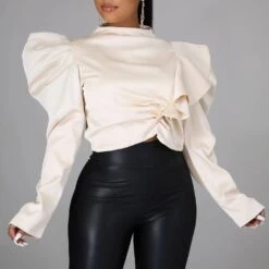 Stand Collar Plain Patchwork Long Sleeve Pullover Women's Blouse 10 Stand Collar Plain Patchwork Long Sleeve Pullover Women's Blouse -Rountine Shop 7e6b076c 0e62 48f7 a96e e69e42da0426