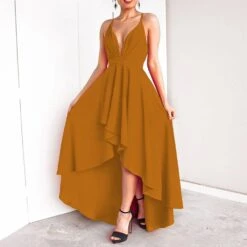 Asymmetric V-Neck Floor-Length Sleeveless Women's Maxi Dress 14 Asymmetric V-Neck Floor-Length Sleeveless Women's Maxi Dress -Rountine Shop 7f430f1c ad46 4e1e 8acb 3590d956803f