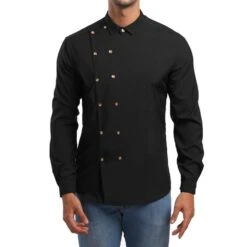 Plain Fashion Button Lapel Fall Men's Shirt -Rountine Shop 816f1381 9678 4c8e 9fa6 0e51e63950f9