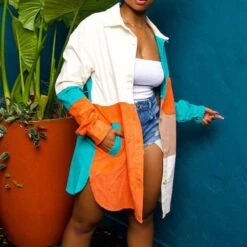 Patchwork Single-Breasted Loose Long Sleeve Mid-Length Women's Jacket 28 Patchwork Single-Breasted Loose Long Sleeve Mid-Length Women's Jacket -Rountine Shop 83123345 e1b7 4ffd 866d 8738a93bf87b