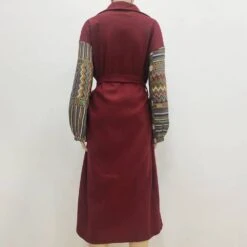 Loose Long Patchwork Office Lady Winter Women's Overcoat -Rountine Shop 8c3845d6 00cb 4807 a383 464c32d1f9b7