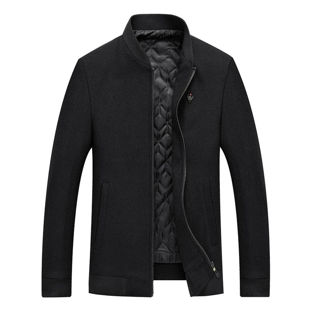 Color Block Patchwork Thick Stand Collar Winter Men's Jacket 3 Color Block Patchwork Thick Stand Collar Winter Men's Jacket - Image 3
