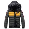 Stand Collar Print Letter Standard Zipper Men's Down Jacket