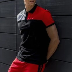 Button Polo Neck Casual Color Block Men's Polo Shirt -Rountine Shop 9cad7430 28d4 48bd 9aab 9dc20d1b05f0