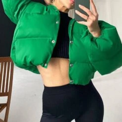 Loose Single-Breasted Thick Standard Women's Cotton Padded Jacket Coat