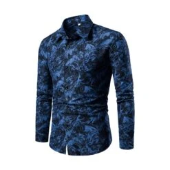 Lapel Casual Print Floral Slim Men's Shirt -Rountine Shop a7139823 2af7 464a b9be b60e49c966b2
