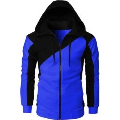Color Block Patchwork Hooded Slim Men's Jacket -Rountine Shop acb31b68 e3b0 4155 9631 e162f71857cd