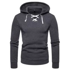 Plain Pullover Slim Men's Hoodie