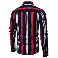 Print Casual Stripe Lapel Men's Shirt -Rountine Shop b0d04691 0b39 4591 a287 c1a0eb98ba71