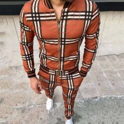 Jacket European Plaid Patchwork Spring Men's Outfit -Rountine Shop b259bfc7 00de 4747 9243 2eae001850d1