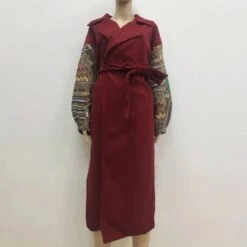 Loose Long Patchwork Office Lady Winter Women's Overcoat -Rountine Shop b61345bb c5e2 473c ac31 19d1005dee9d