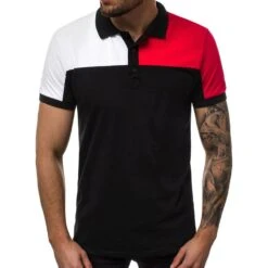 Button Polo Neck Casual Color Block Men's Polo Shirt -Rountine Shop b6a68167 6922 490c b2f7 8677f4f4e30c