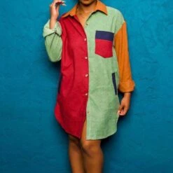 Patchwork Single-Breasted Loose Long Sleeve Mid-Length Women's Jacket 22 Patchwork Single-Breasted Loose Long Sleeve Mid-Length Women's Jacket -Rountine Shop c1d5b069 bc41 4828 8a70 353c89afbf46