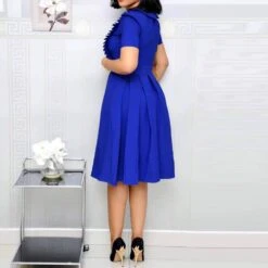 Pleated Peter Pan Collar Short Sleeve Regular Women's Day Dress 17 Pleated Peter Pan Collar Short Sleeve Regular Women's Day Dress -Rountine Shop c681389d 0aff 4d36 b29c 6d394fedd56a