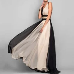 Sleeveless V-Neck Patchwork Color Block Women's Maxi Dress -Rountine Shop d1386b01 1ec6 4a1c bc72 960f0dd8b396