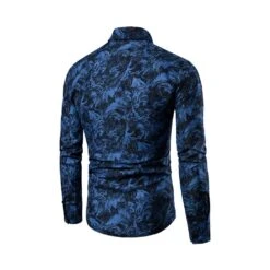 Lapel Casual Print Floral Slim Men's Shirt -Rountine Shop d216077c 5a84 4602 b0a0 be72bd4e7540